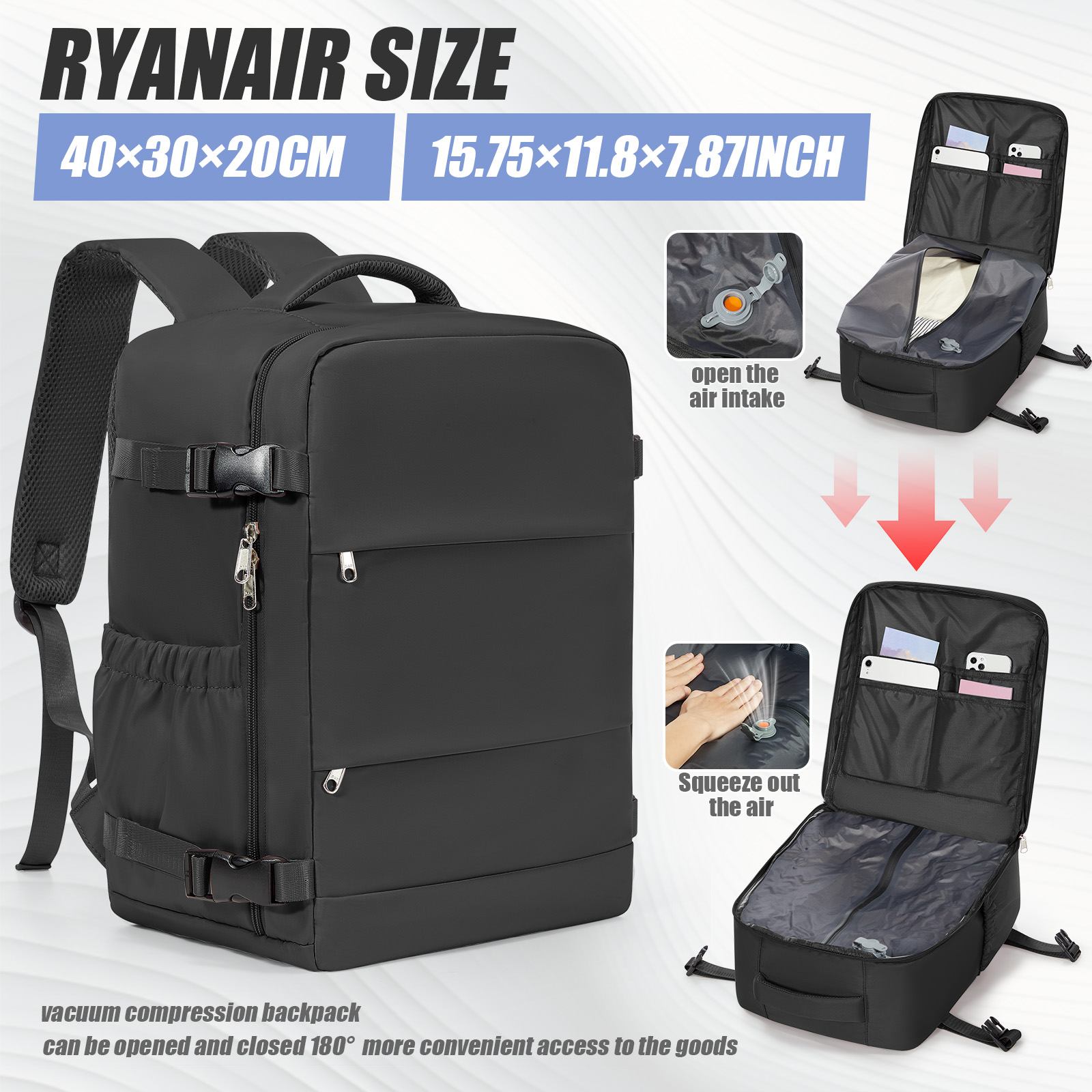 Vacuum Compression Backpack Ry - Laptop Backpack 15.6 recension och pris