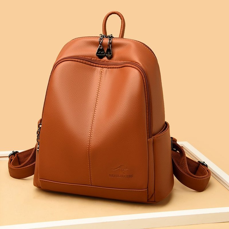 New Korean Soft pu Leather Lar - Travel Backpack Anti Theft recension och pris